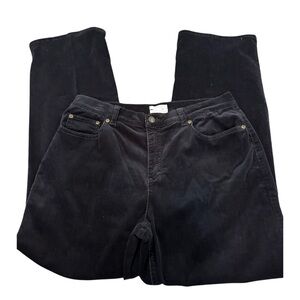 Charter Club Laura Fit Corduroy Straight Leg Black Women’s Size 8